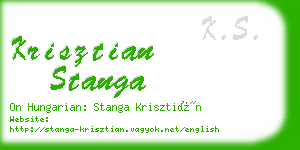 krisztian stanga business card